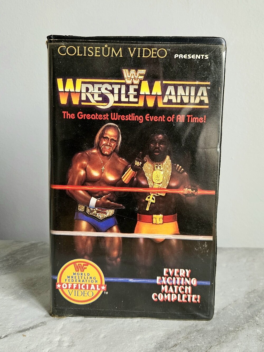Vintage 1985 WWF WrestleMania 1 VHS Tape - Original Coliseum Video Rare